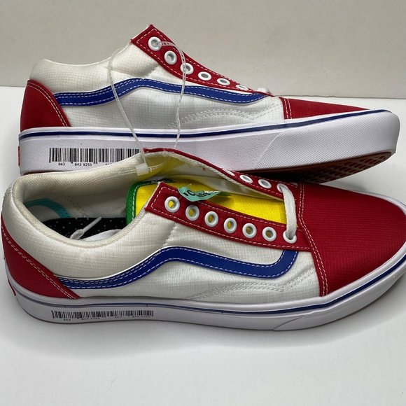 Vans Primary Color Block Red Blue Yellow eBay Sneakers Mens Size 9.5 Women 11 - Picture 1 of 10